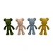 bear shaped natural latex teether toy